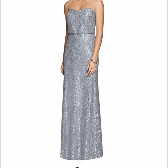 NEW After Six Platinum Gown - Picture 1 of 7